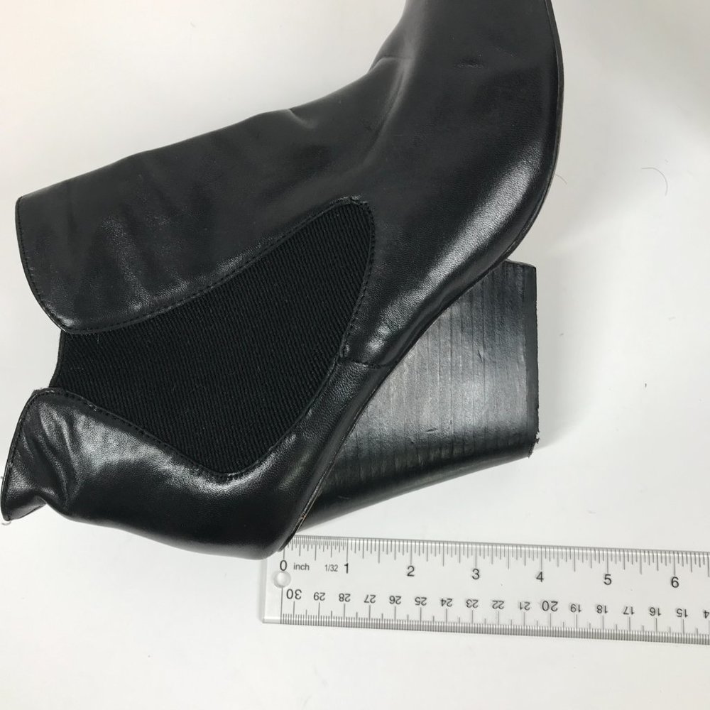 Steve by Steve Madden Black Leather Maliik Ankle boot - Picture 7 of 8